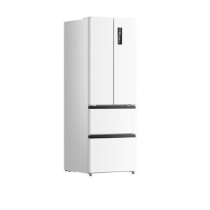 美菱冰箱无忧嵌400升法式多门冰箱小户型家用底部散热超薄窄门嵌入一级能效变频白色BCD-400WP9CZX