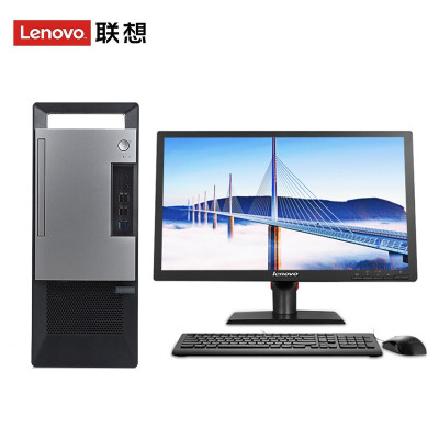 联想(Lenovo)扬天T4900v商用台式电脑主机商务办公家用企业采购（酷睿i5-94008GB1T机械+256G固态集显无光驱W10）19.5英寸显示器定制