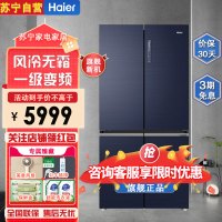 海尔(Haier)BCD-546WSEKU1546升超薄十字对开门冰箱 一级变频风冷无霜家用多门四开门全空间保鲜电冰箱