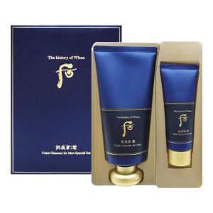 The history of Whoo后拱辰享君男士洁面洗面奶套盒180ml+40ML套装 拱辰享君男士洁面膏180ml+40ml