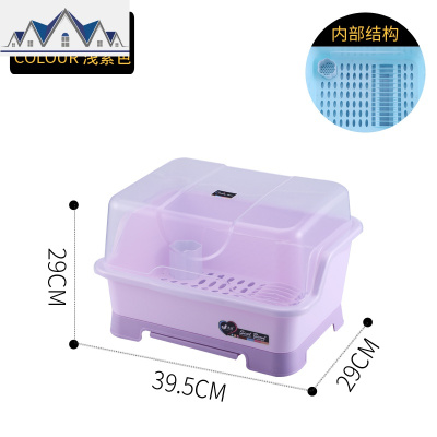 碗柜塑料厨房放碗架沥水架装碗筷收纳盒带盖餐具家用收纳箱置物架 三维工匠