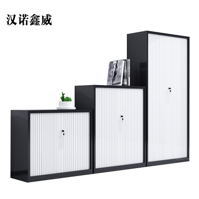 汉诺鑫威办公文件柜带锁卷门柜加厚钢制铁皮柜资料柜档案柜凭证储物柜矮柜
