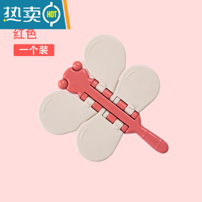 显彩推拉门锁移门卡扣滑门防开固定儿童安全防护滑窗户锁扣移门移窗锁 红色-移门移窗锁[1只装]房门安全扣