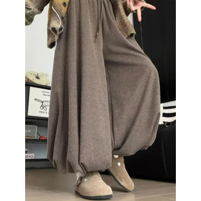 裙裤女新款秋季小个子垂感高腰显瘦灯笼裤花苞休闲糯米阔腿裤