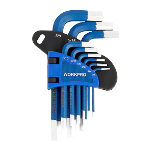 万克宝原装正品铬钒钢防滑防锈多规格多用途公制折叠短内六角 9件套