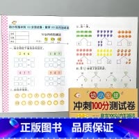 数学100以内加减法-幼小衔接 冲刺100分测试卷 [正版]幼小衔接冲刺100分测试卷汉语拼音语言数学试卷一日一练幼儿园