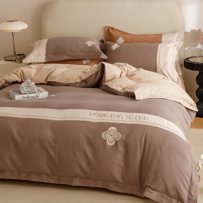 A类长绒棉床上磨毛四件套新款纯棉100床单被套床笠款