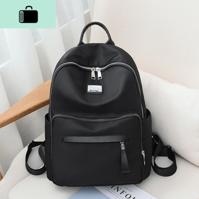 女士帆布休闲背包2020新款双肩包女潮百搭时尚牛津布旅行包大包包NEW LAKE