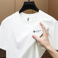 2025夏季新款男式短袖T恤圆领套头简约休闲男装宽松半袖上衣