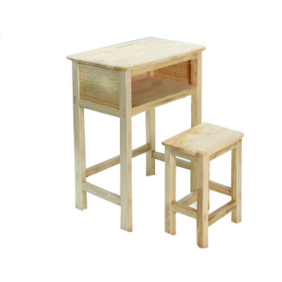 卡里鳄单人木课桌凳kle—kd41课桌长600*宽450*高760mm课凳长360*宽