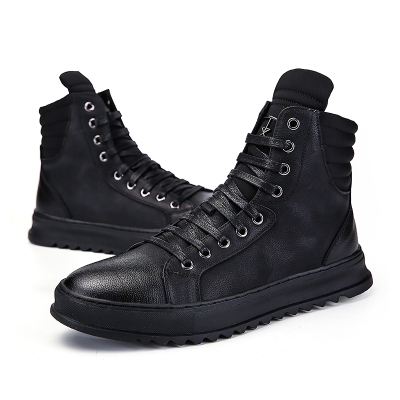 公牛乐途2021高帮鞋男鞋秋冬季新款潮鞋真皮板鞋韩版潮流靴子短靴男士鞋子马丁靴