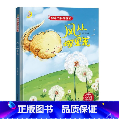 风从哪里来 [正版]神奇的科学探索绘本系列全4册 幼儿园精装硬壳科普百科绘本电的能量/天气预报员/风从哪里来 3-6岁幼