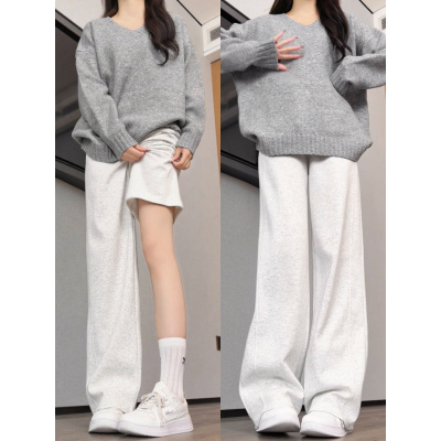 香蕉运动裤女新款秋季高腰美式小个子 lulu裤子阔腿休闲卫裤