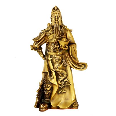 宏图好运铜关公铜像摆件家居供奉神像开业礼品武财神关羽铜财神像