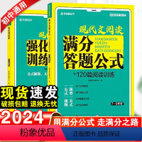 [全2册]现代文阅读满分答题公式+强化练习册 初中通用 [正版]有道2024现代文阅读满分答题公式+120篇阅读训练初中