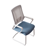 迅迈 蓝色弓形 办公椅 会议椅 会客椅 培训椅 麻将椅 钢架椅网布舒适电脑椅