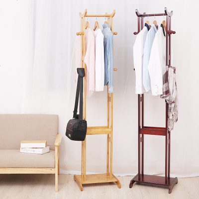 衣帽架卧室挂衣架经济型置物架家用省空间简约现代衣服架子落地式
