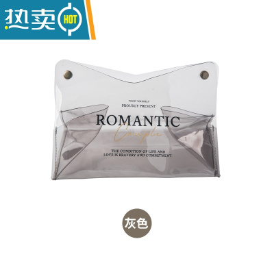 敬平车载纸巾盒网红透明抽纸盒ins风轻奢客厅纸抽盒创意汽车内纸巾袋 灰色