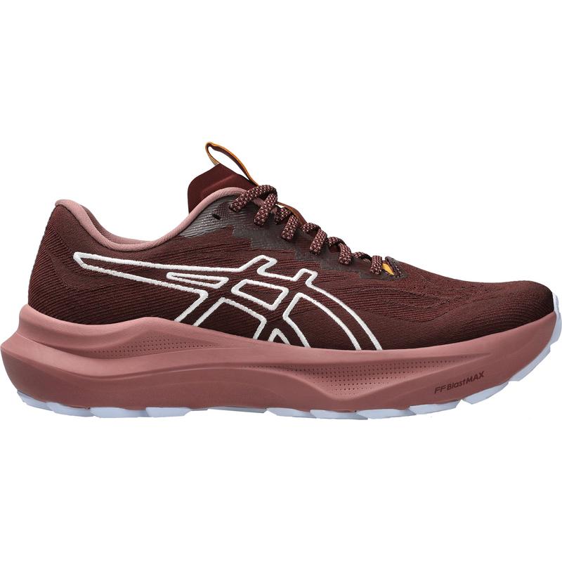ASICS跑步鞋女稳定支撑舒适缓震平衡推进轻便耐磨棕色系带