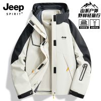 JEEP吉普三合一冲锋衣男外套2024新款冬季户外防风防水加绒登山服