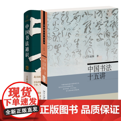 中国书法通识+中国书法十五讲 方建勋著六度书法理论体系王羲之颜真卿350多幅高清名作欣赏法帖临帖理论书籍