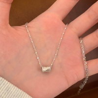 纯银碎冰冰小蛮腰项链女款2025新款锁骨链女高级感轻奢银饰送女朋友老婆情人节七夕生日礼物