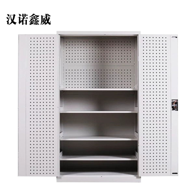 汉诺鑫威工具柜加厚铁皮储物柜工厂车间用带抽屉汽修多功能收纳柜通门带网柜灰白色