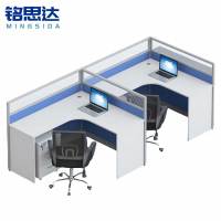 铭思达屏风工位F型双人位含柜椅套