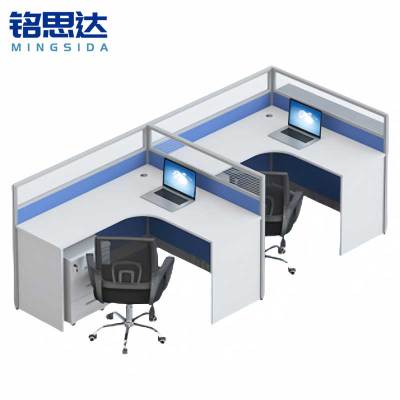 铭思达屏风工位F型双人位含柜椅套