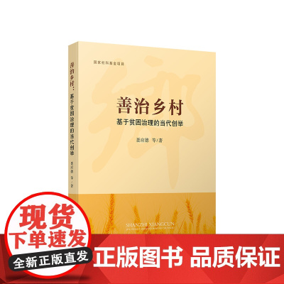 善治乡村:基于贫困治理的当代创举 聂应德 等著 人民出版社