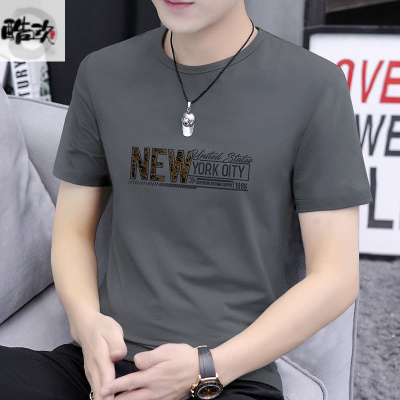 专注品质-高品质短袖T恤男2021新款夏季半袖潮流ins上衣服体恤衫运动T恤娇卡朵