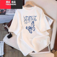 YIBUSHENG短袖t恤女季白色宽松韩版大码半袖chic港风上衣服