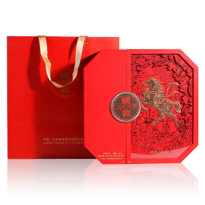 泸州老窖 国窖1573马年礼盒(国窖52度375ml*2+中国品味100ml)*1盒 浓香型白酒礼盒