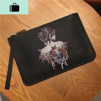 潮流手包男薄款信封手拿包韩版印花时尚男夹包社会青年休闲手拎包NEW LAKE男士手拿包