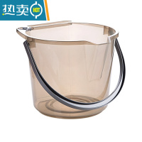 敬平空调水接水桶室内塑料排放冷凝水管茶桶废水桶加厚大号手提排水桶 高透咖啡
