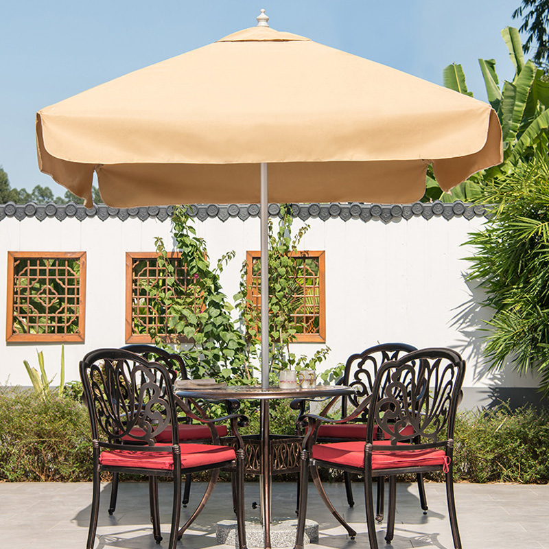 户外伞中柱伞铝合金室外大遮阳伞庭院遮阳伞广告印刷摆摊桌椅伞