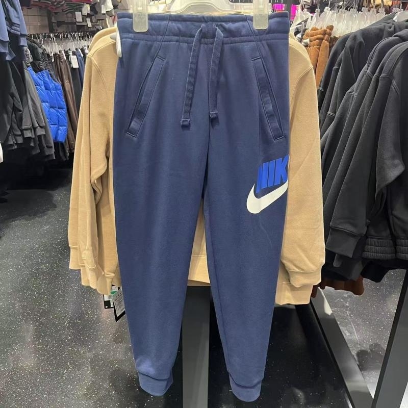 NIKE耐克长裤运动休闲加绒保暖针织大童裤CJ7863-413 D