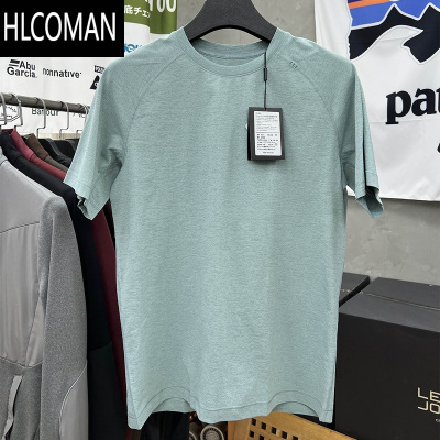 HLCOMAN男士户外运动休闲排汗透气速干圆领插肩袖T恤健身短袖