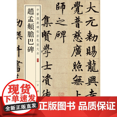 []赵孟頫胆巴碑--中华经典碑帖彩色放大本 中华书局编辑部编 中华书局出版雅昌艺术精印超大八开四 正版书籍