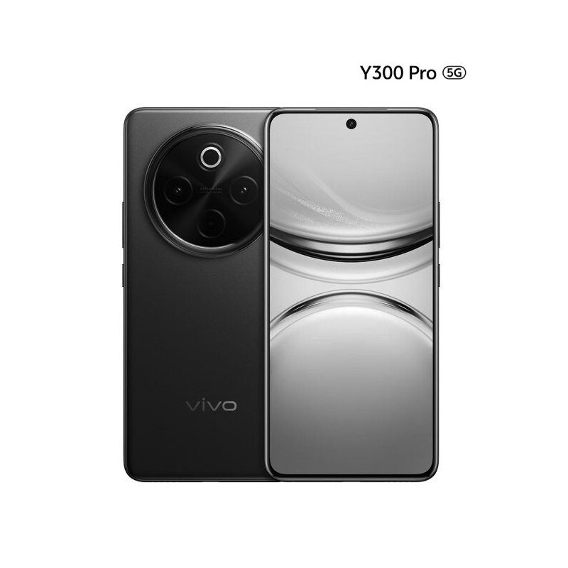 vivo Y300 Pro 墨玉黑 8GB+256GB 骁龙6 5G芯 6500mAh电池 80W充电 5000万高清影像 5G手机