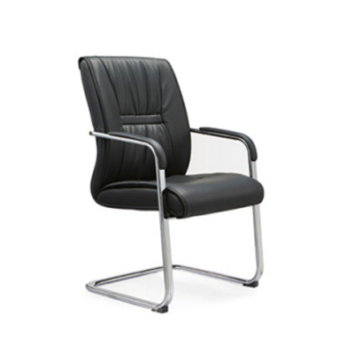 初嘉(CJ)BGY-35家用会议椅办公椅培训室黑色皮椅学习椅会客椅子舒适座椅