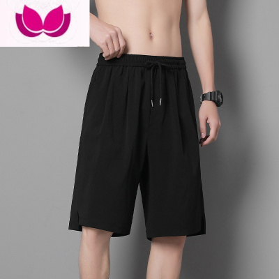 七斓冰丝休闲短裤男士夏季薄款运动篮球宽松五分马裤潮牌男生大裤衩子