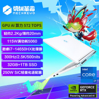 机械革命(MECHREVO)极光X 潮玩版 16英寸游戏本笔记本电脑 定制(i7-14650HX 32G 2T RTX5060 2.5K屏 300Hz 白)