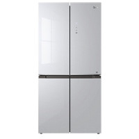 美的 BCD-460WSGPM山脉灰 十字对开四门风冷无霜一级能效双变频净味玻璃面板90度开门电冰箱