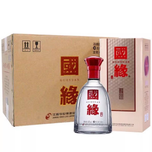 [单开整箱]今世缘国缘单开42度500ml浓香型高端白酒婚礼婚宴箱装曲雅醇厚整箱500ml*6