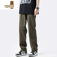 YANXU休闲裤男夏季韩版潮流复古纯色宽松直筒长裤春季潮牌日系工装裤子