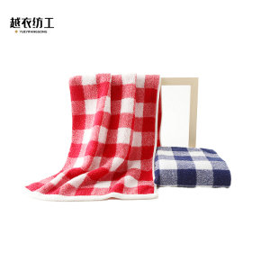 越衣纺工 大方格毛巾 34*74(±2)条
