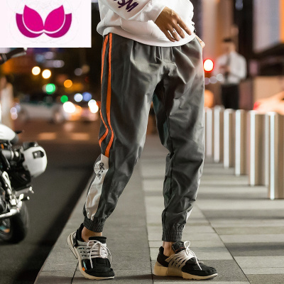 七斓裤子男韩版潮流夏季男士束脚九分裤宽松休闲男生潮牌百搭运动裤