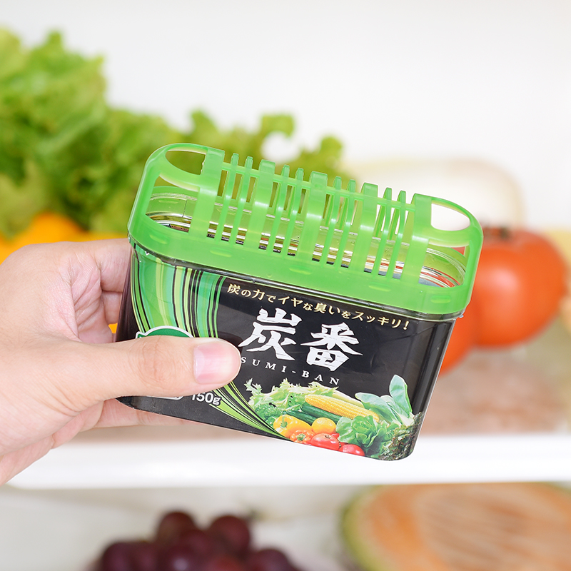 日本进口冰箱除味剂活性炭去异味盒家用冷藏室除臭剂去味剂脱臭剂