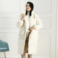 韩版羽绒棉服女中长款冬季2023年新款过膝面包服加厚棉衣外套